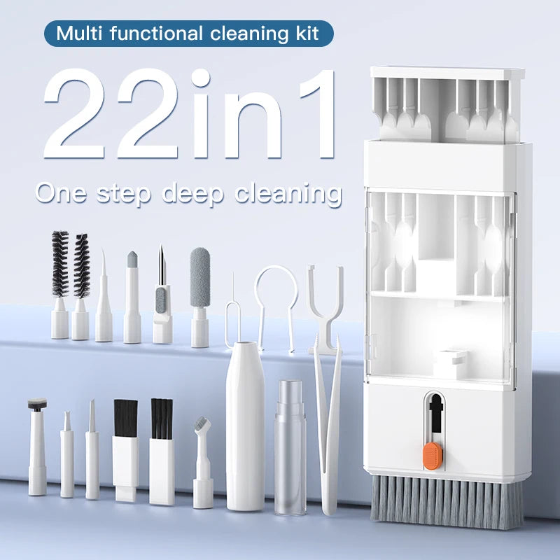 22 in 1 Cleaning Kit Keyboard, Brush, Bluetooth Earphones, Cleaning Pen, Earbuds, Phones, Laptop