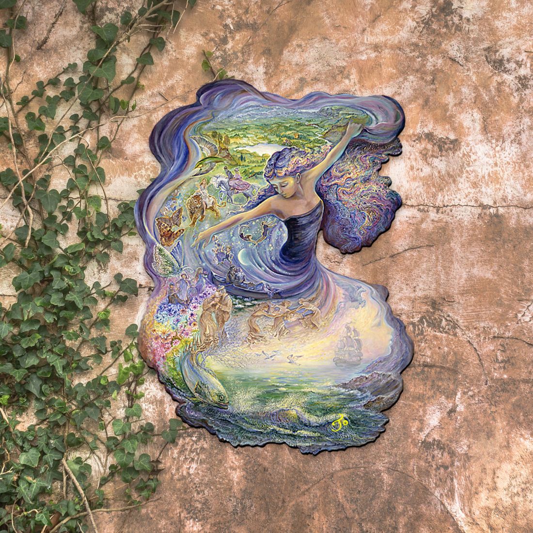 Dance of Dreams Wall Hanger by Josephine Wall - Christmas Decor - 845618H-JW-1