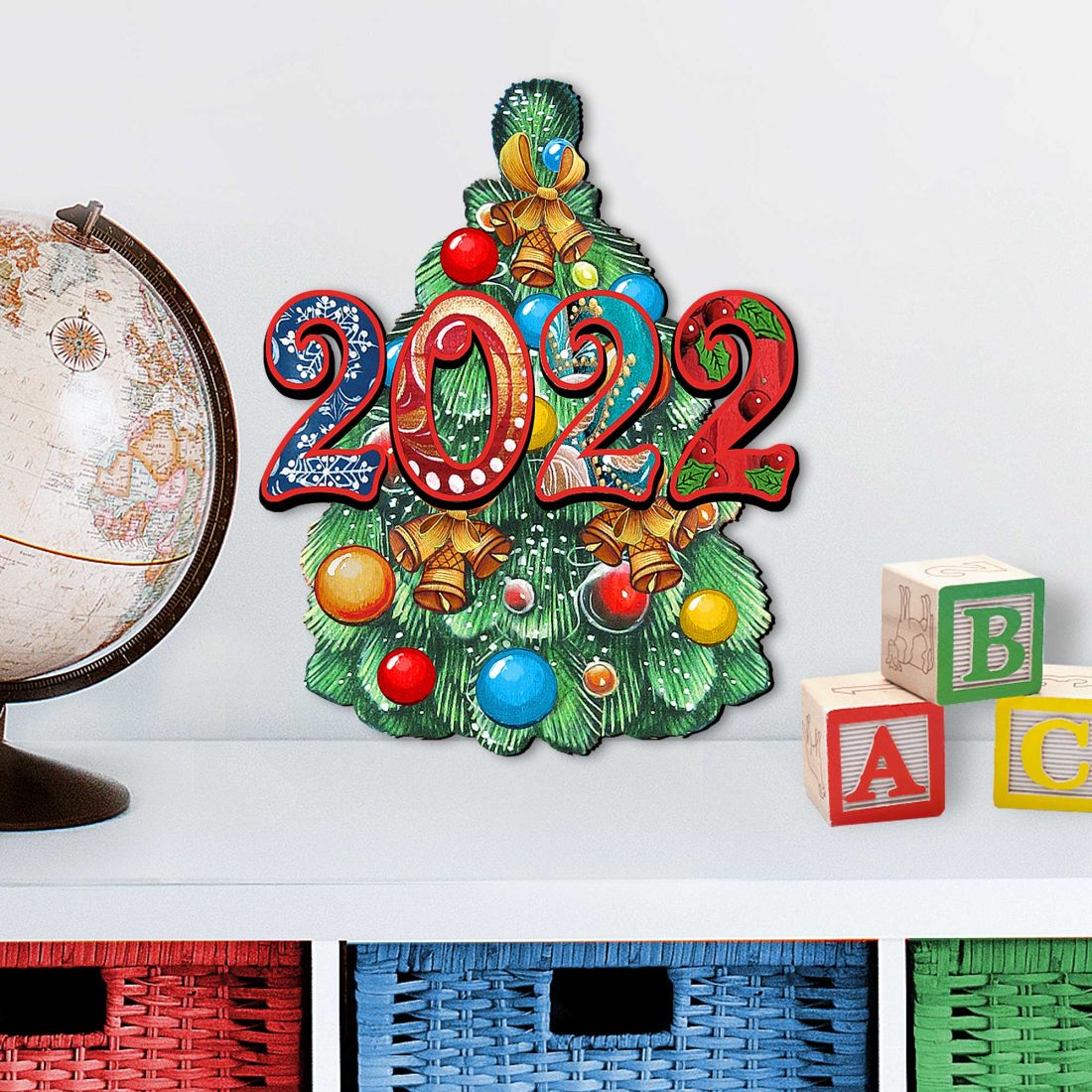 Celebration Dated Holiday Outdoor Decor Large Ornament by G. DeBrekht - Christmas Decor - 8114040M-0