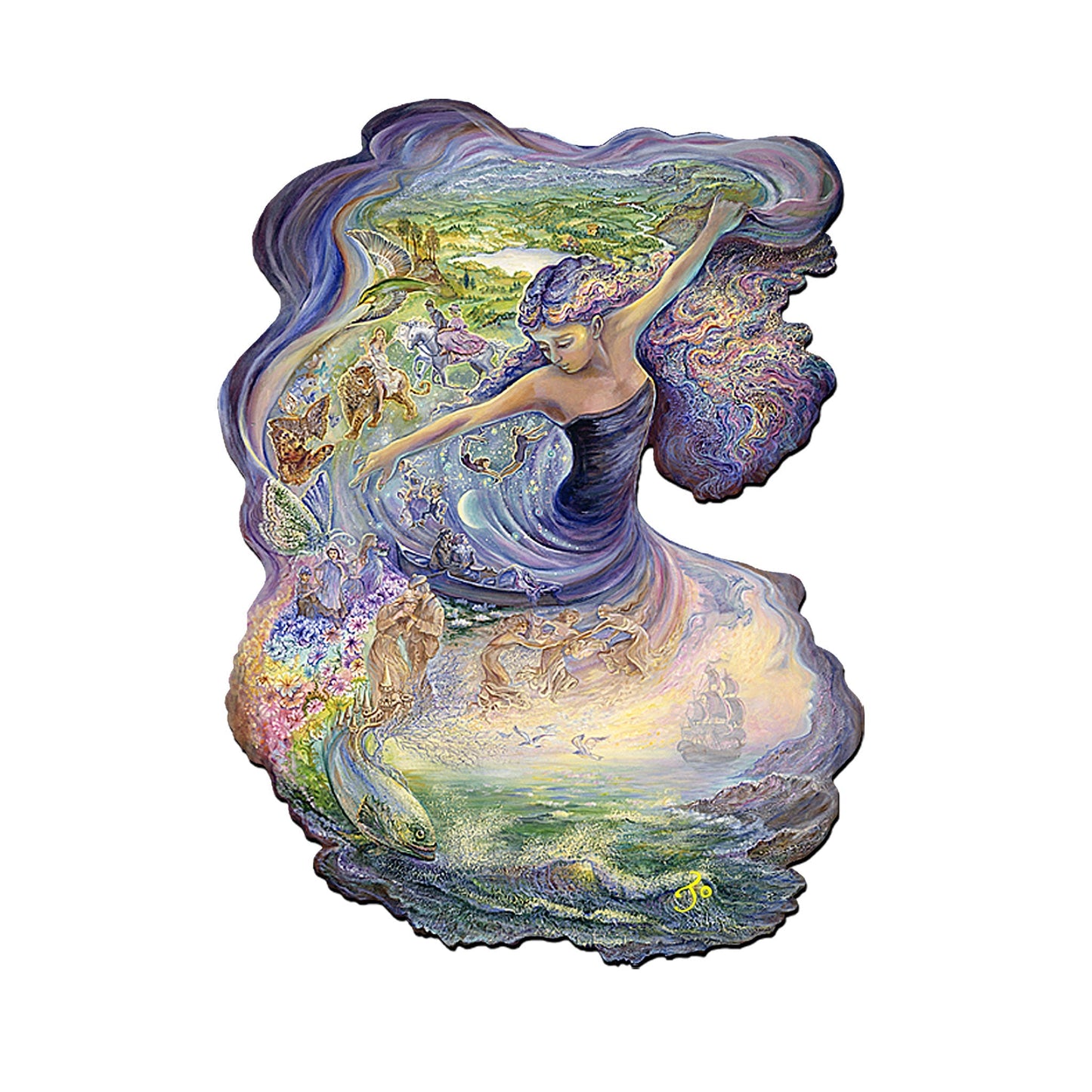 Dance of Dreams Wall Hanger by Josephine Wall - Christmas Decor - 845618H-JW-4