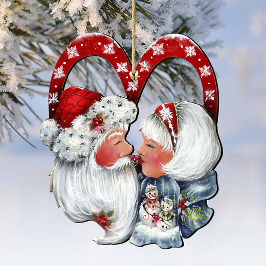 Merry Kissmas! Wooden Ornaments by Jamie Mills-Price - Christmas Decor - 8457514-0