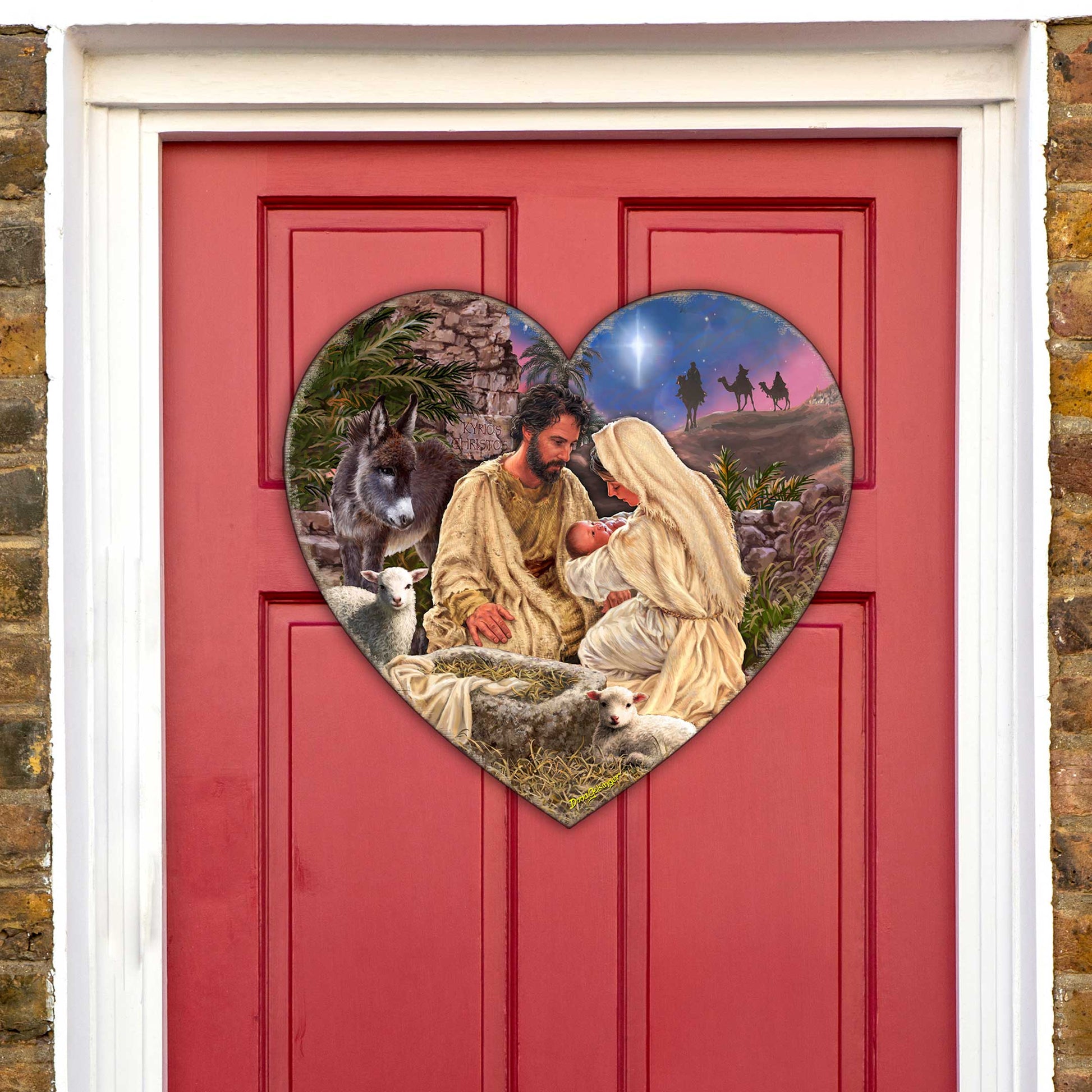 Jesus is Lord Holiday Door Decor by D. Gelsinger - Nativity Holiday Decor - 8652813H-DG-2