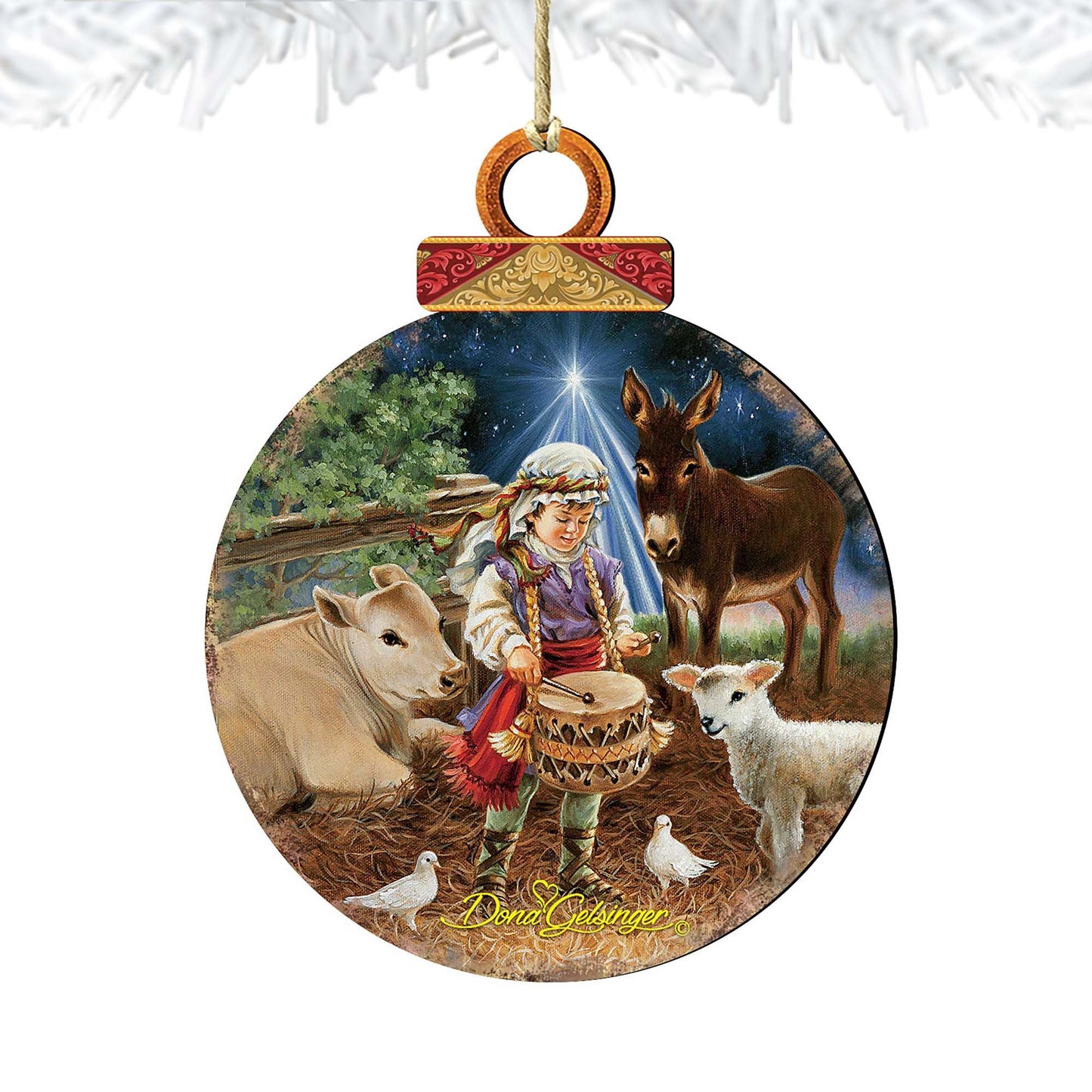 Little Drummer Boy Wooden Ornaments by Gelsinger - Nativity Holiday Decor - 8021151-9720-4