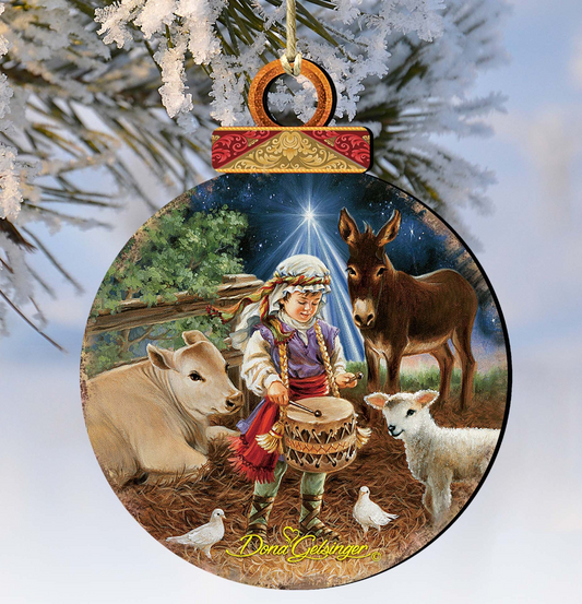 Little Drummer Boy Wooden Ornaments by Gelsinger - Nativity Holiday Decor - 8021151-9720-0